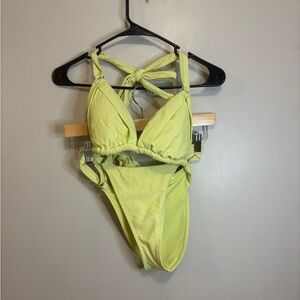 Abercrombie & Fitch Neon Lime Bikini Top